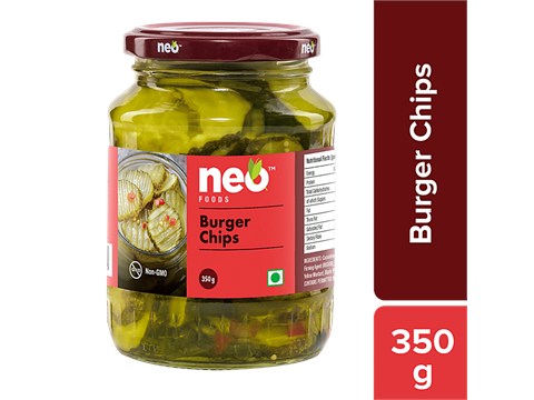 Neo Burger Chips - Sliced Gherkins, 350 g