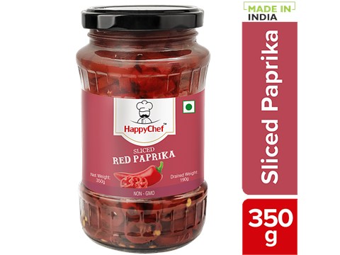 HappyChef Sliced Red Paprika, 350 g