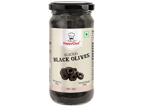 HappyChef Sliced Black Olives, 450 g