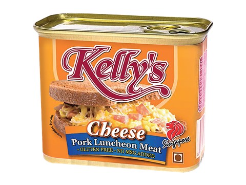 Kelly's Pork Luncheon Meat With Cheese - Protein Rich, Gluten Free, 340 g