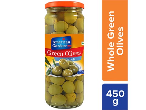 American Garden Olives Whole - Green, 450 g