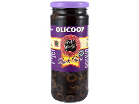 Olicoop Black Slice Olive - Spanish, Selected, 450 g