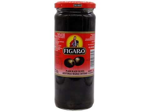 Figaro Imported Plain Black Olives, 450 g