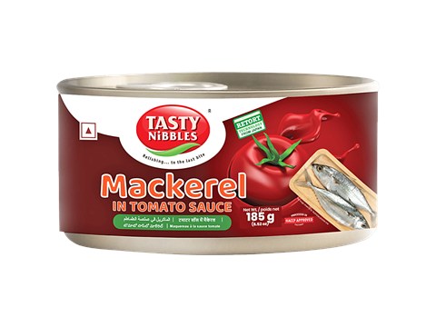 Tasty Nibbles Mackerel In Tomato Sauce, 185 g