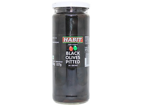 Habit Black Pitted Olives, 430 g