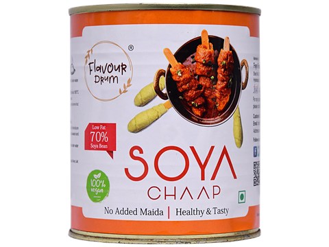 Flavour Drum Soya Chaap - In Brine, No Added Maida, Healthy & Tasty, 850 g