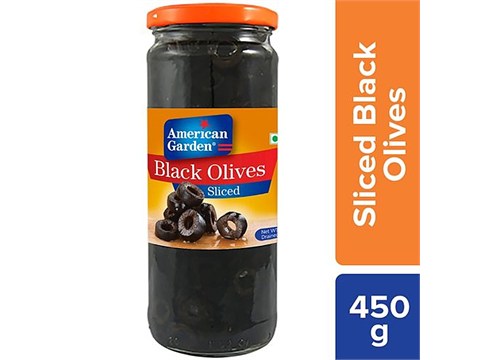 American Garden Olives Sliced - Black, 450 g