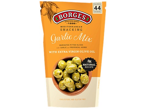 Borges Garlic Mix Olives, 350 g