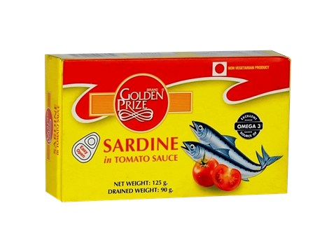 Golden Prize Canned Sardine - in Tomato Sauce, 125 g