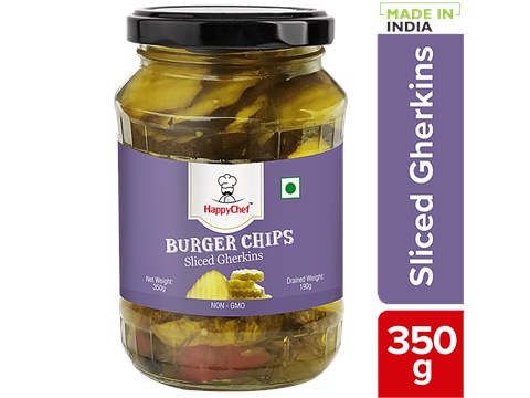 HappyChef Sliced Cucumber Burger Chips, 350 g