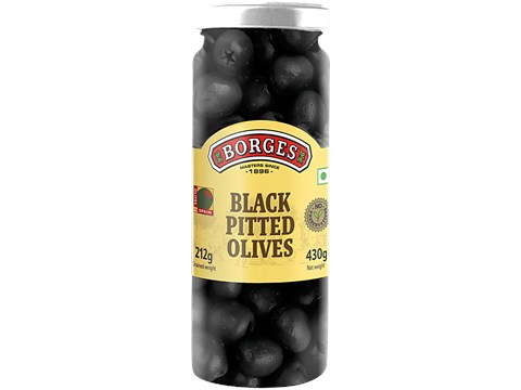 Borges Black Pitted Olives, 430 g