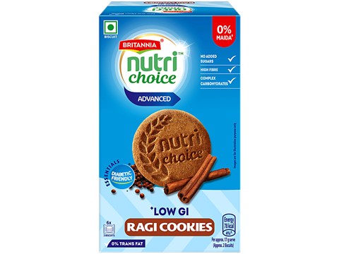 Britannia Nutrichoice Ragi Cookies Diabetic Friendly, 150 g