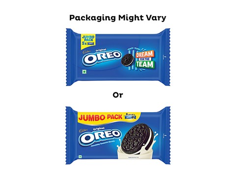 Cadbury Oreo Vanilla Flavour Creme Sandwich Biscuit Jumbo Pack, 459.25 g