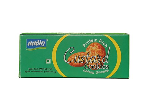 Aavin Custard Cookies - Protein Rich, 80 g