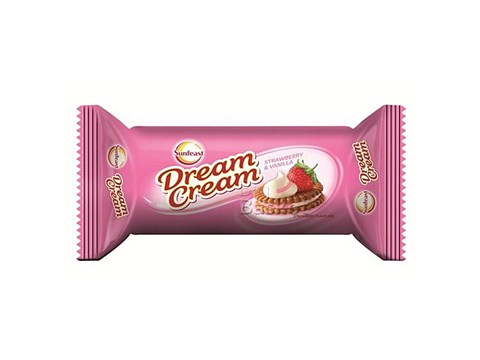 Sunfeast Dream Cream Biscuits - Strawberry & Vanilla, 60 g