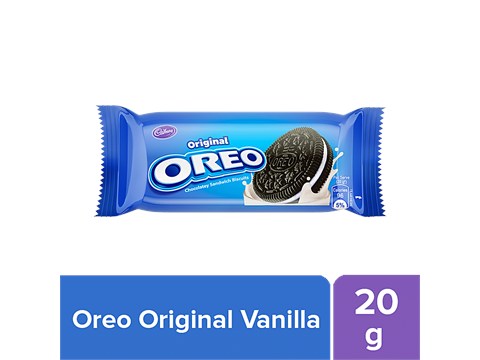 Cadbury Oreo Vanilla Crme - Original, Chocolatey Sandwich Biscuit, 20 g