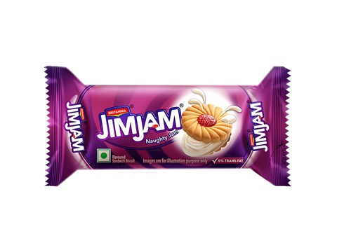 Britannia Jim Jam Naughty Jam Flavoured Biscuits, 23 g