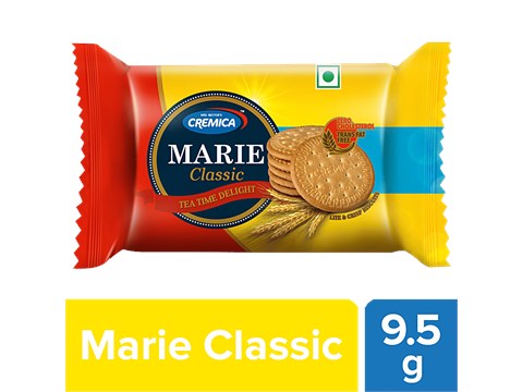 Cremica Marie Classic Tea Time Delight Biscuits - Lite & Crispy & No Preservatives, 9.5 g