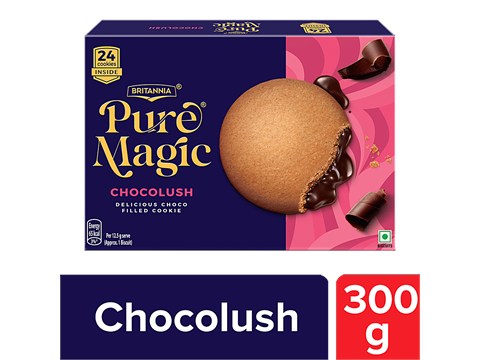 Britannia Pure Magic Chocolush Delicious Choco Filled Cookie, 253 g
