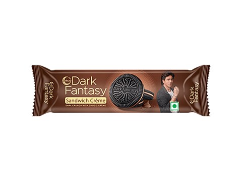 Sunfeast Dark Fantasy Dark Crunch With Choco Creme Sandwich Biscuits, 79 g