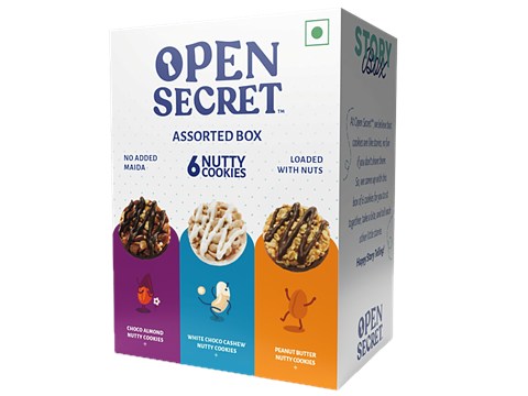 Open Secret Nutty Cookies - Assorted Box, 75 g