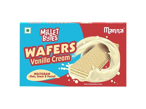 Manna Millet Bytes - Multigrain Wafers, Vanilla Cream, 75 g