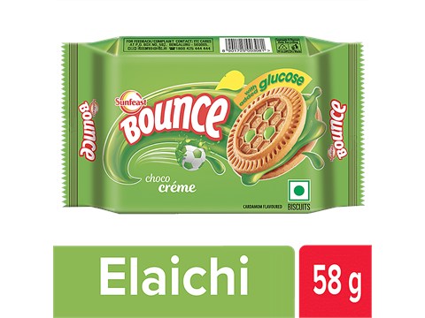 Sunfeast Bounce Creme Biscuits - Elaichi, 58 g