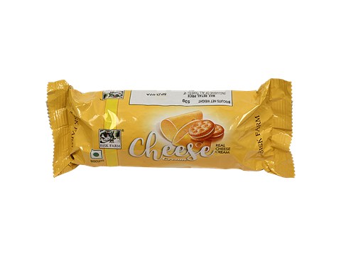 Bisk Farm Biscuits - Cheese Cream, Delicious, Teatime Snack, 53 g
