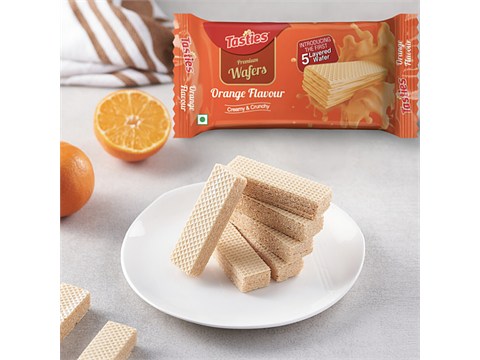 Tasties 5-Layer Wafers - Orange, 60 g