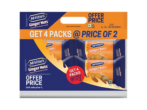 McVitie's Ginger Nuts Cookies - With The Goodness Of Ginger, 75 g