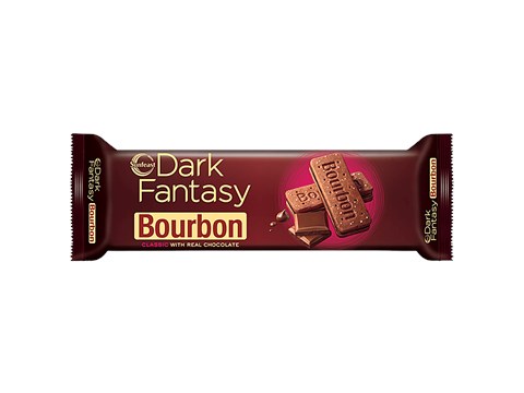 Sunfeast Dark Fantasy Bourbon Cream Biscuit - Classic With Real Chocolate, Crunchy, 100 g