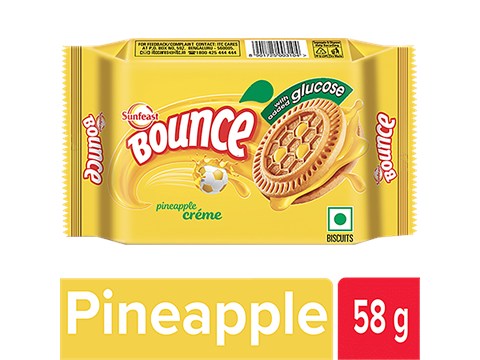 Sunfeast Bounce Biscuits - Pineapple Zing, 58 g