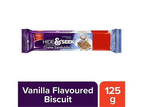 Parle Platina Hide & Seek Vanilla Flavoured Choco Chip Sandwich Biscuits, 100 g