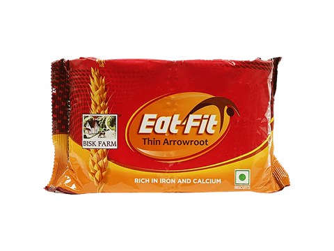 Bisk Farm Biscuits - Thin Arrowroot, Rich In Iron & Calcium, Teatime Snack, 300 g