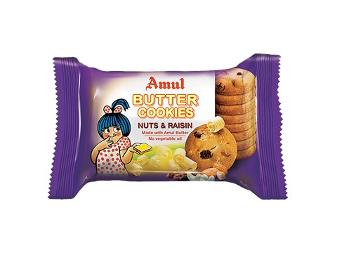 Amul Nuts & Raisins Cookies, 50 g