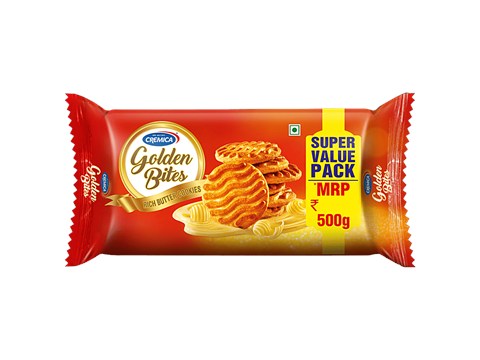 Cremica Golden Bites Rich Butter Cookies - Baked, Crispy, 100 g