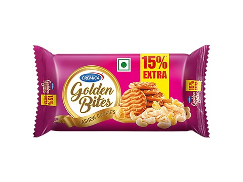 Cremica Golden Bites Cashew Cookies, 52.9 g