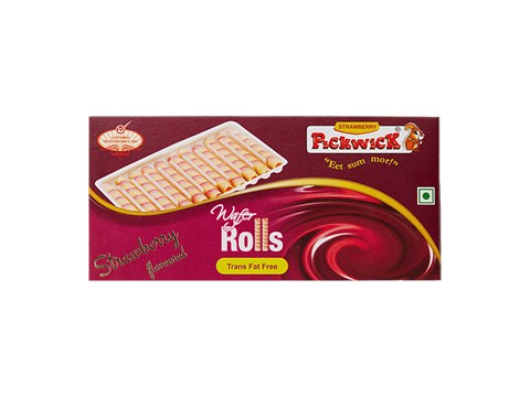 Pickwick  Wafer Rolls - Strawberry, 50 g