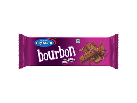 Cremica Bourbon Sandwich Biscuits - Chocolaty, 120 g