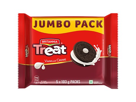 Britannia Treat - Vanilla Creme Sandwich Biscuits, 515 g