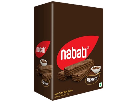 Nabati Richoco Cocoa Cream Wafer Biscuits - Crunchy, Crispy, Rich In Vitamin A, 13 g