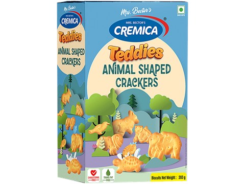 Cremica Teddies Animal Shaped Crackers, 283 g