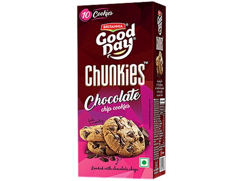 Britannia Good Day Chunkies Chocolate Chip Cookies, 120 g