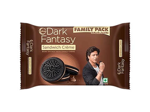 Sunfeast Dark Fantasy Dark Crunch With Choco Creme Sandwich Biscuits, 237 g