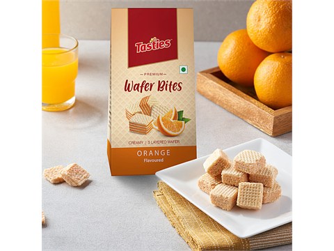 Tasties Wafer Bites - Orange, 100 g