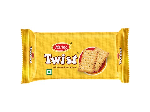 Marino Twist Biscuits - Kalonji Seeds Sprinkled, Teatime Snack, 70 g