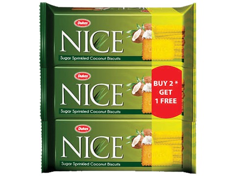 Dukes  Nice Sugar Sprinkled Coconut Biscuits Combo, 3 pcs