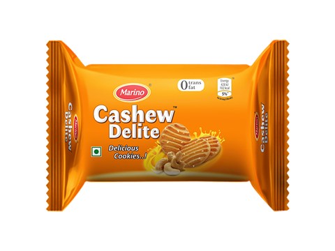 Marino Cashew Delite Biscuits - With Real Nut Bits, Teatime Snack, 60 g