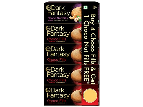 Sunfeast Dark Fantasy Choco Fills & Choco Nut Fills Cookies, 345 g