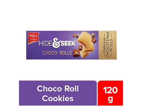 Parle Platina Hide & Seek Choco Rolls, 120 g